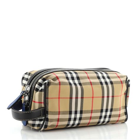 burberry black cosmetic bag|classic Burberry bag.